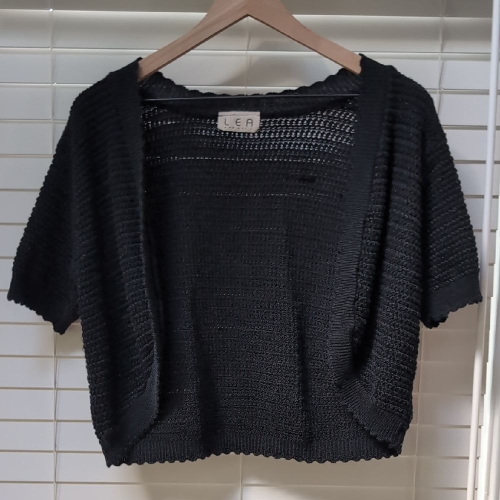 Open Front Crochet Bolero Shrug Cardigan Dainty Whimsigoth Y2K 90s Grunge Knit